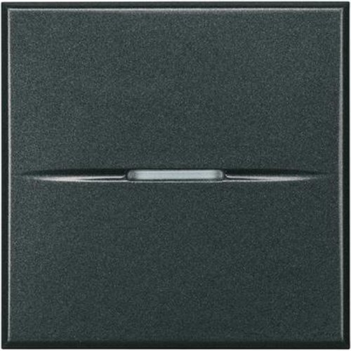 Выключатель самовозвратный без рамки Legrand BTicino Аxial Axolute 2 мод. 1-кл. антрацит картинка